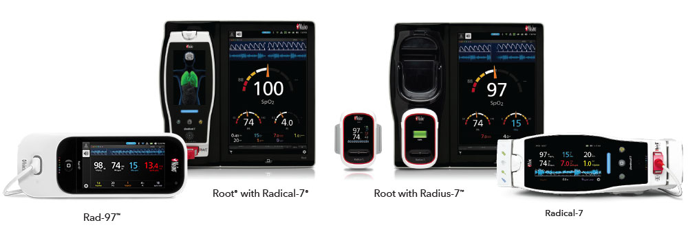 Masimo - Monitorización continua con Rad-97 Root con Radical-7 Root con Radius-7 Radical-7