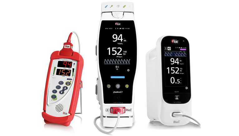 Masimo - Imagen de familia de productos con Radical-7 y Rad-97 y Rad-5