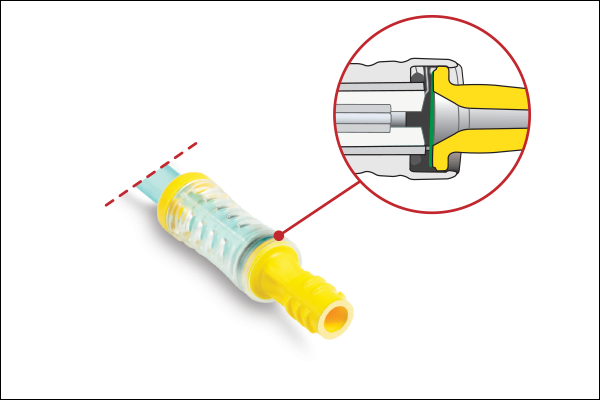 NomoLine-O - Primer plano del filtro de bacterias hidrofóbico