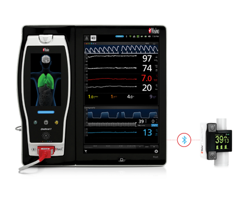 Masimo - Root con imagen del producto Radius PCG sobre fondo liso