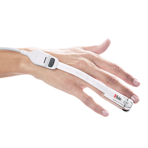 Masimo - Sensor RD Set aplicado en la mano de un adulto